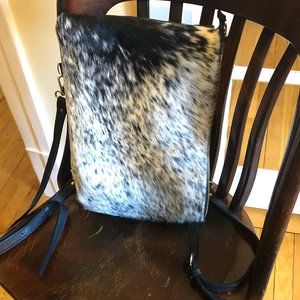 byINABE Salt and pepper leather convertible tote